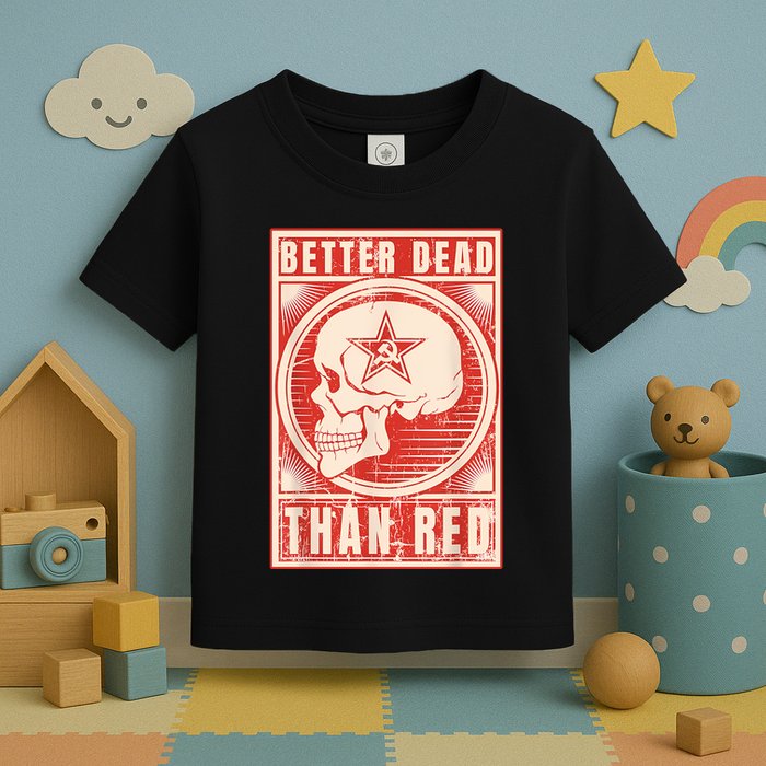 Better Dead Than Red Anti Communism Toddler T-Shirt