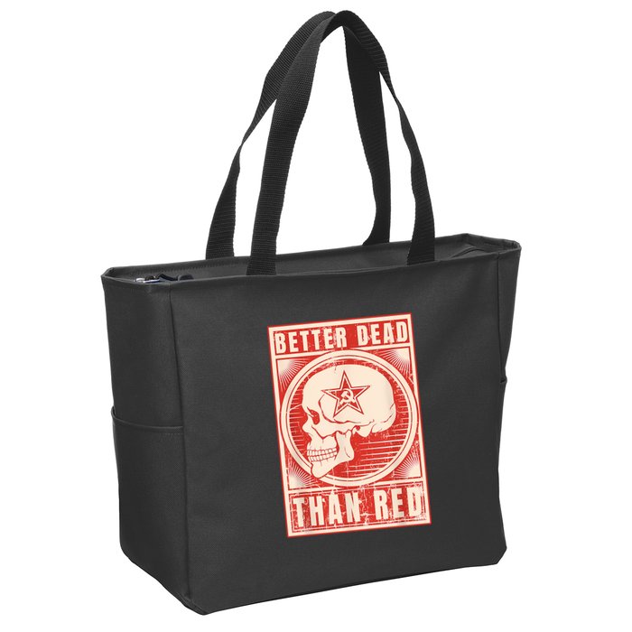 Better Dead Than Red Anti Communism Zip Tote Bag