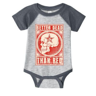 Better Dead Than Red Anti Communism Infant Baby Jersey Bodysuit
