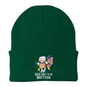 Bad Day To Be British Patriotic George Washington 4th July Knit Cap Winter Beanie