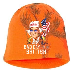 Bad Day To Be British Patriotic George Washington 4th July Kati - Camo Knit Beanie