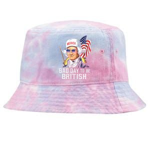 Bad Day To Be British Patriotic George Washington 4th July Tie-Dyed Bucket Hat