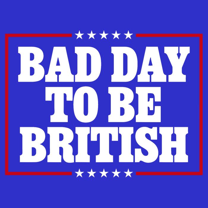 Bad Day To Be British Funny 4th Of July Full-Length Apron With Pockets