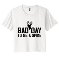 Bad Day To Be A Spike Hunting Season Funny Women's Crop Top Tee