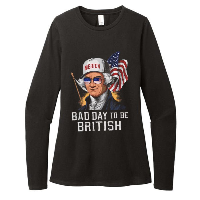 Bad Day To Be British Patriotic George Washington 4th July Gift Womens CVC Long Sleeve Shirt