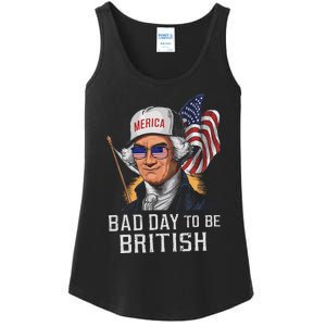 Bad Day To Be British Patriotic George Washington 4th July Gift Ladies Essential Tank