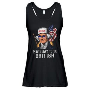 Bad Day To Be British Patriotic George Washington 4th July Gift Ladies Essential Flowy Tank