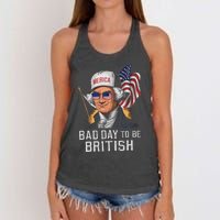 Bad Day To Be British Patriotic George Washington 4th July Gift Women's Knotted Racerback Tank