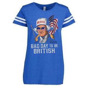 Bad Day To Be British Patriotic George Washington 4th July Gift Enza Ladies Jersey Football T-Shirt