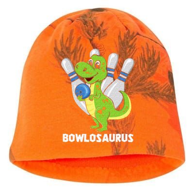 Bowling Dinosaur T Rex Bowlosaurus Player Party Kati - Camo Knit Beanie