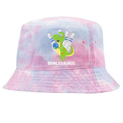 Bowling Dinosaur T Rex Bowlosaurus Player Party Tie-Dyed Bucket Hat