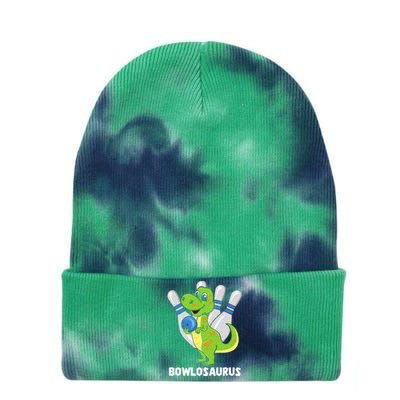 Bowling Dinosaur T Rex Bowlosaurus Player Party Tie Dye 12in Knit Beanie