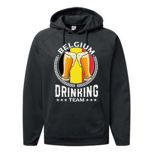 Belgium Drinking Team Performance Fleece Hoodie