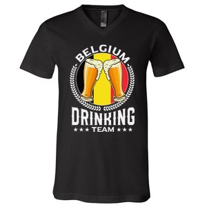 Belgium Drinking Team V-Neck T-Shirt