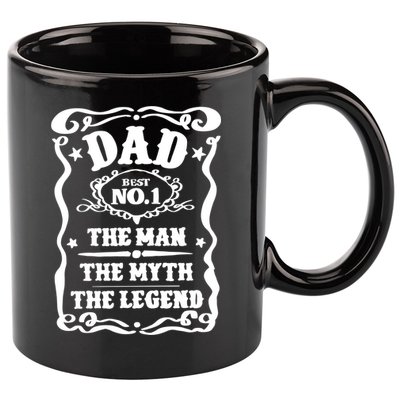 Best Dad The Man The Myth The Legend Number 1 Dad 11oz C Handle Ceramic Mug