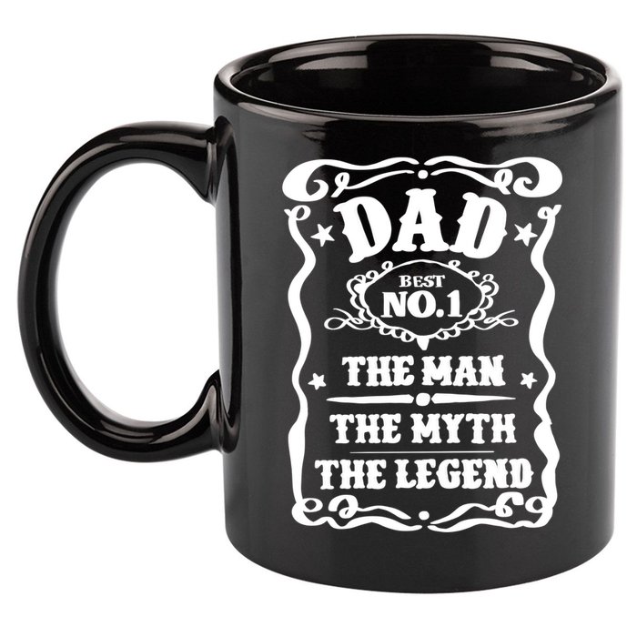 Best Dad The Man The Myth The Legend Number 1 Dad 11oz C Handle Ceramic Mug