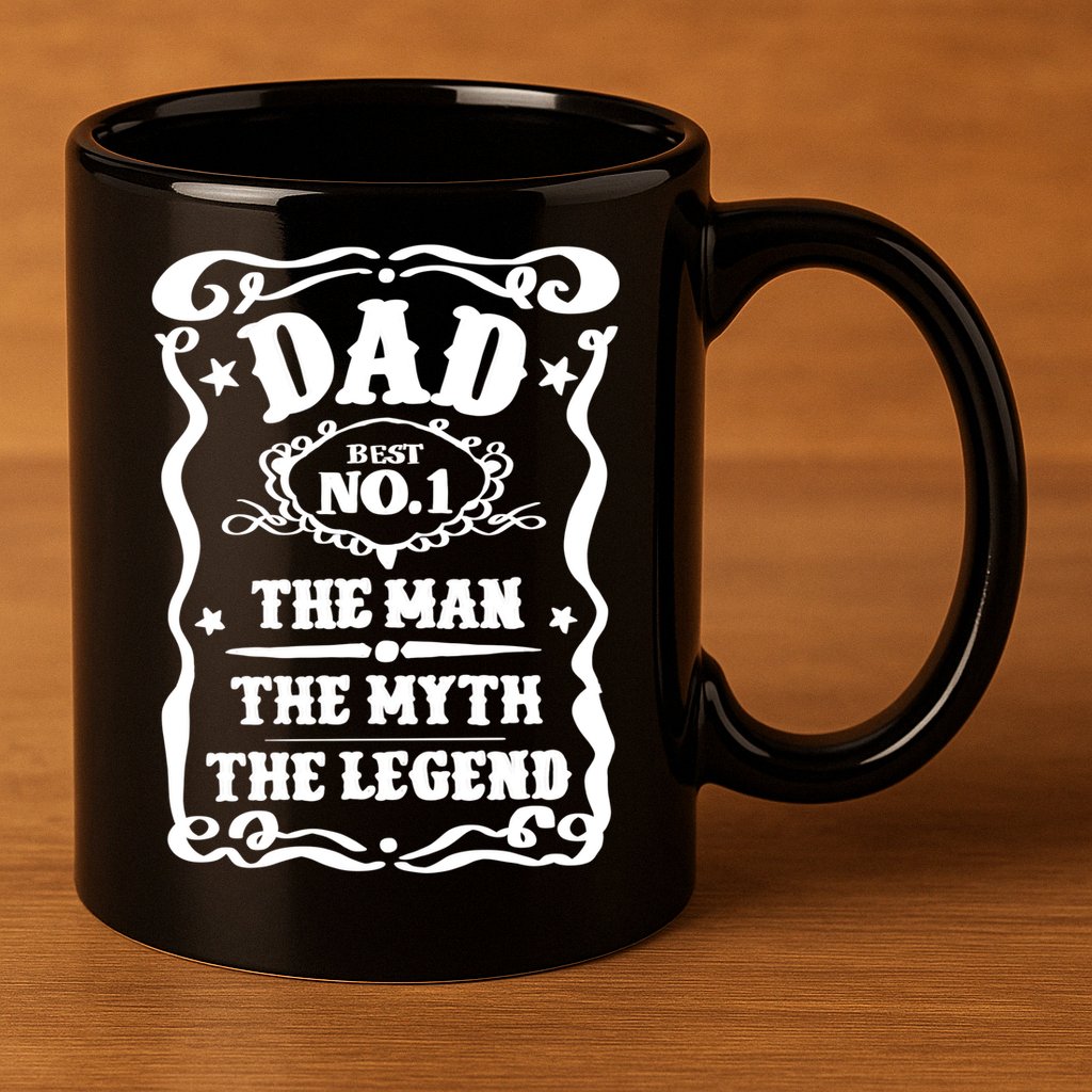 Best Dad The Man The Myth The Legend Number 1 Dad 11oz C Handle Ceramic Mug