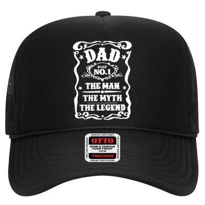 Best Dad The Man The Myth The Legend Number 1 Dad Trucker Hat