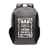 Best Dad The Man The Myth The Legend Number 1 Dad Vector Backpack