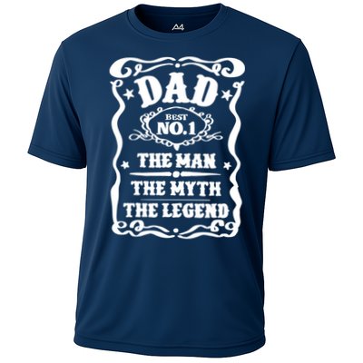 Best Dad The Man The Myth The Legend Number 1 Dad Performance Shirt