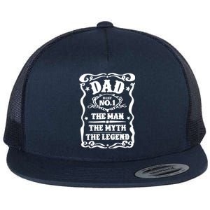 Best Dad The Man The Myth The Legend Number 1 Dad Flat Bill Trucker Hat