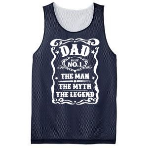 Best Dad The Man The Myth The Legend Number 1 Dad Mesh Reversible Basketball Jersey Tank