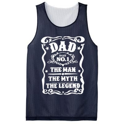 Best Dad The Man The Myth The Legend Number 1 Dad Mesh Reversible Basketball Jersey Tank