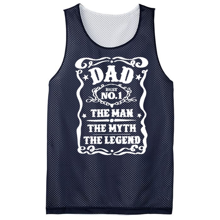 Best Dad The Man The Myth The Legend Number 1 Dad Mesh Reversible Basketball Jersey Tank