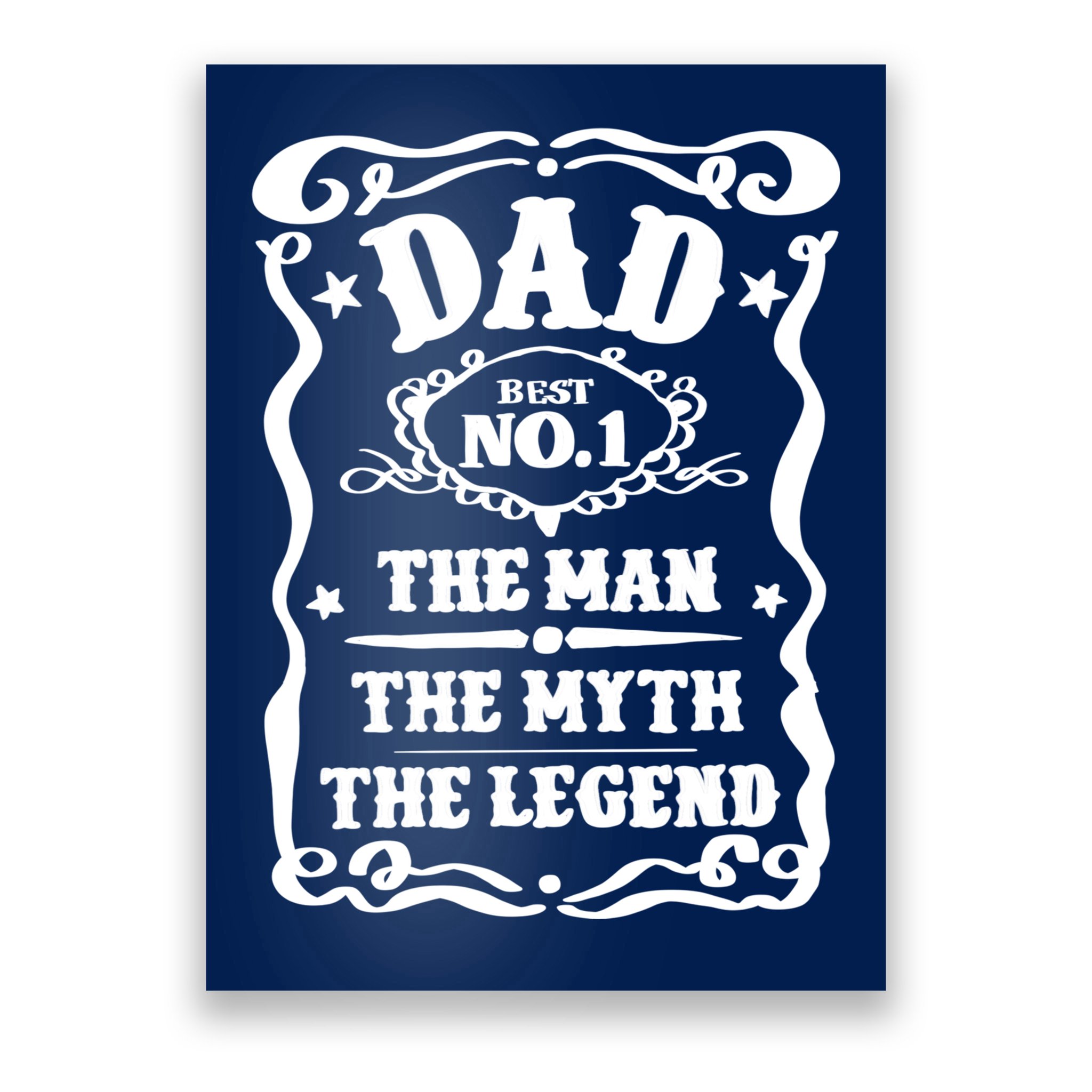 Best Dad The Man The Myth The Legend Number 1 Dad Poster