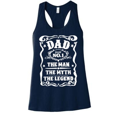 Best Dad The Man The Myth The Legend Number 1 Dad Womens Tank Top