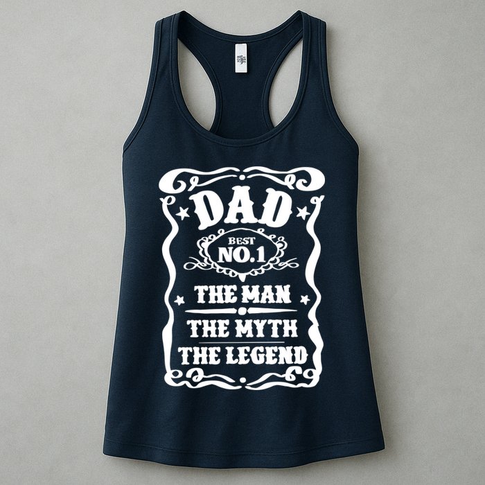 Best Dad The Man The Myth The Legend Number 1 Dad Womens Tank Top