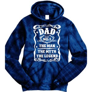 Best Dad The Man The Myth The Legend Number 1 Dad Tie Dye Hoodie