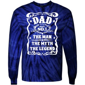 Best Dad The Man The Myth The Legend Number 1 Dad Tie-Dye Long Sleeve Shirt