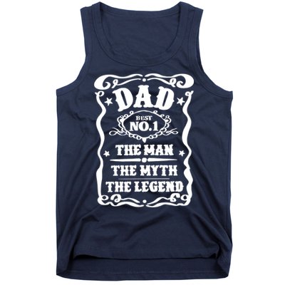 Best Dad The Man The Myth The Legend Number 1 Dad Tank Top