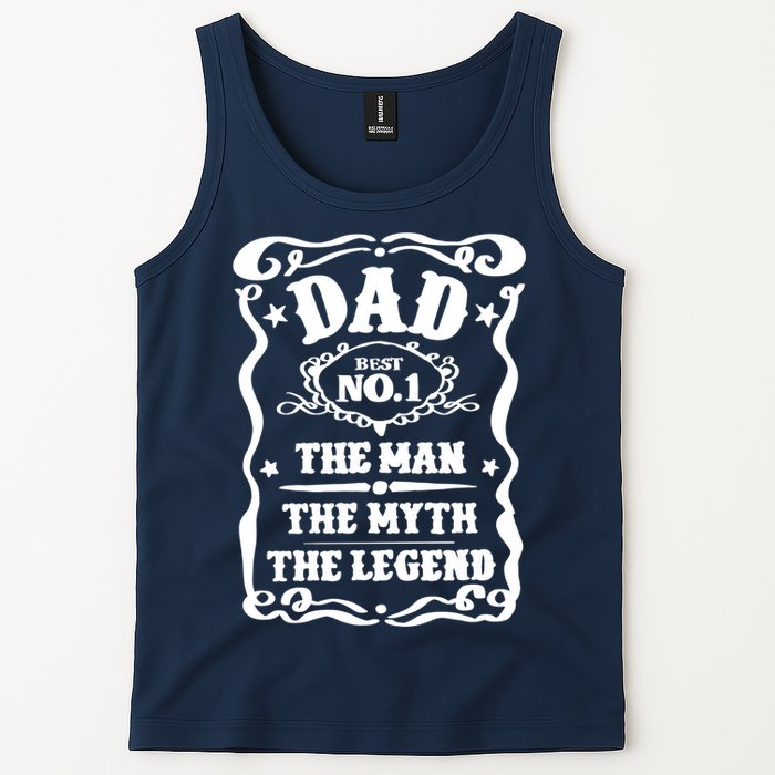 Best Dad The Man The Myth The Legend Number 1 Dad Tank Top