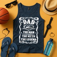 Best Dad The Man The Myth The Legend Number 1 Dad Tank Top