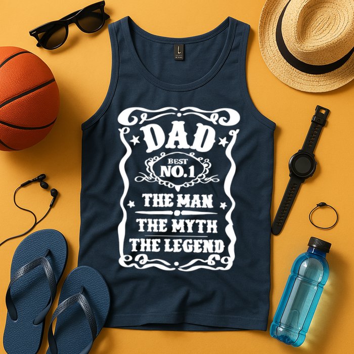 Best Dad The Man The Myth The Legend Number 1 Dad Tank Top