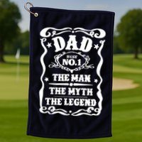 Best Dad The Man The Myth The Legend Number 1 Dad Golf Towel