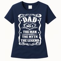 Best Dad The Man The Myth The Legend Number 1 Dad Womens T-Shirt