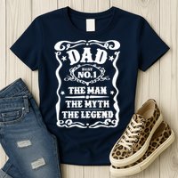 Best Dad The Man The Myth The Legend Number 1 Dad Womens T-Shirt