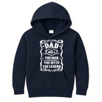 Best Dad The Man The Myth The Legend Number 1 Dad Kids Hoodie
