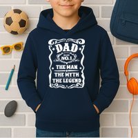 Best Dad The Man The Myth The Legend Number 1 Dad Kids Hoodie