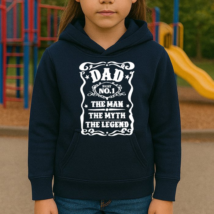 Best Dad The Man The Myth The Legend Number 1 Dad Kids Hoodie