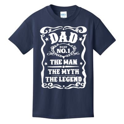 Best Dad The Man The Myth The Legend Number 1 Dad Kids T-Shirt