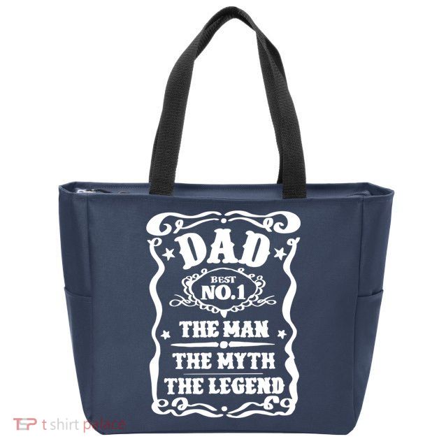 Best Dad The Man The Myth The Legend Number 1 Dad Zip Tote Bag