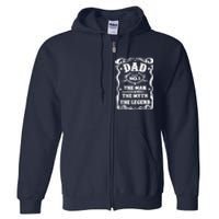 Best Dad The Man The Myth The Legend Number 1 Dad Full Zip Hoodie