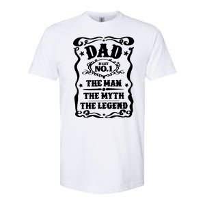 Best Dad The Man The Myth The Legend Number 1 Dad Softstyle CVC T-Shirt