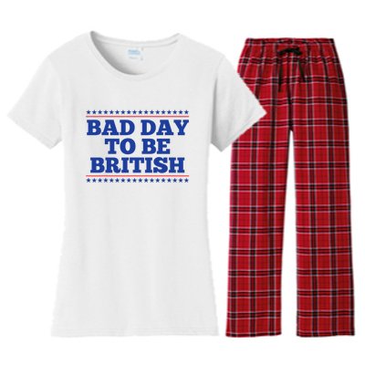 Bad Day To Be British Funny British 4th Of July Women's Flannel Pajama Set