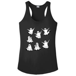 Ballet Dance Teacher Coquette Ghost Halloween Floral Ladies PosiCharge Competitor Racerback Tank