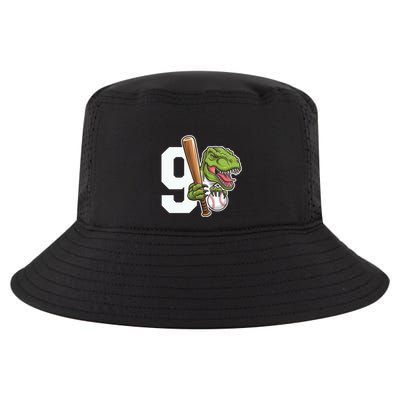 Baseball Dinosaurs Trex Dino 9th Birthday Design Great Gift Cool Comfort Performance Bucket Hat